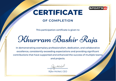 Sports ID Certificate of Completion